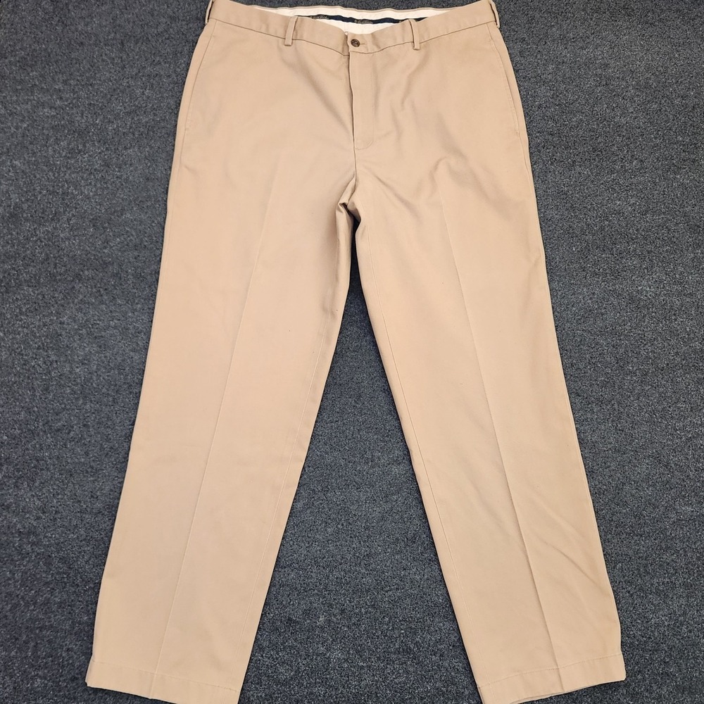 Brooks Brothers Mens 40x32 Khaki Advantage Chino Clark Casual Pants Office - Picture 1 of 10